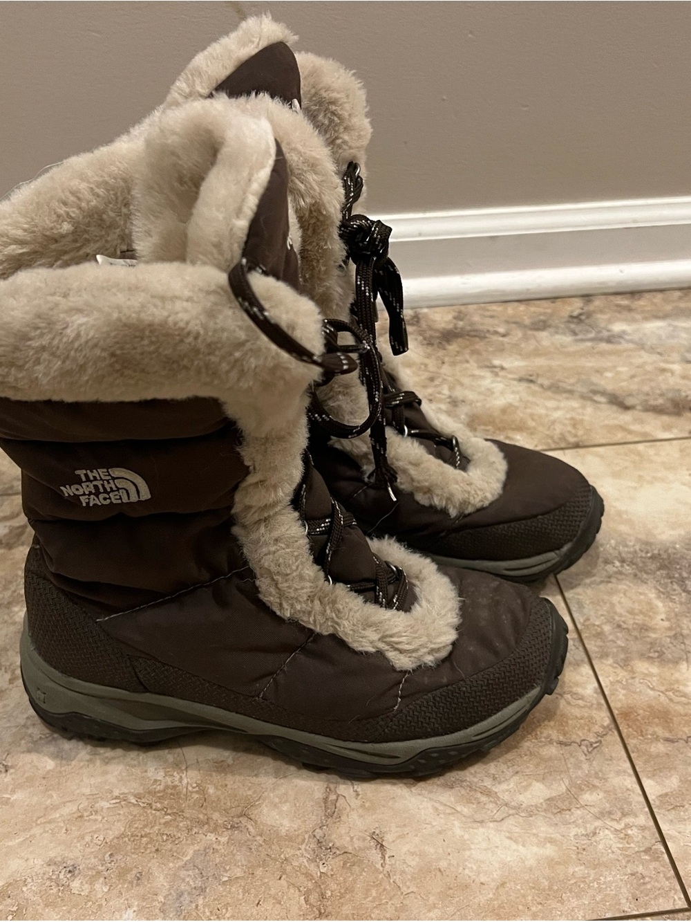 North Face Faux-Fur Snow Boots